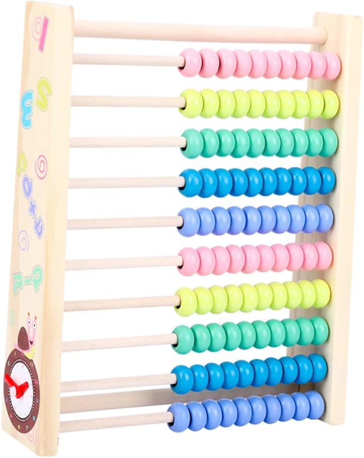 Wooden Educational Abacus Drawing Board Develops Early Math Skills Counting Beads Coordination Activities - Image 1